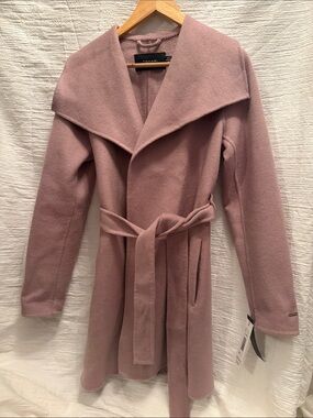 Tahari powder Pink Belted Wrap Coat